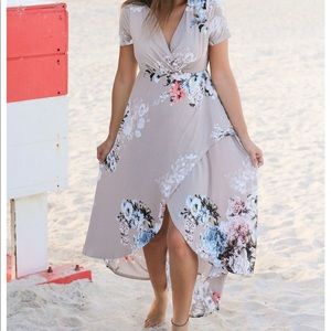 Stone Floral High Low dress